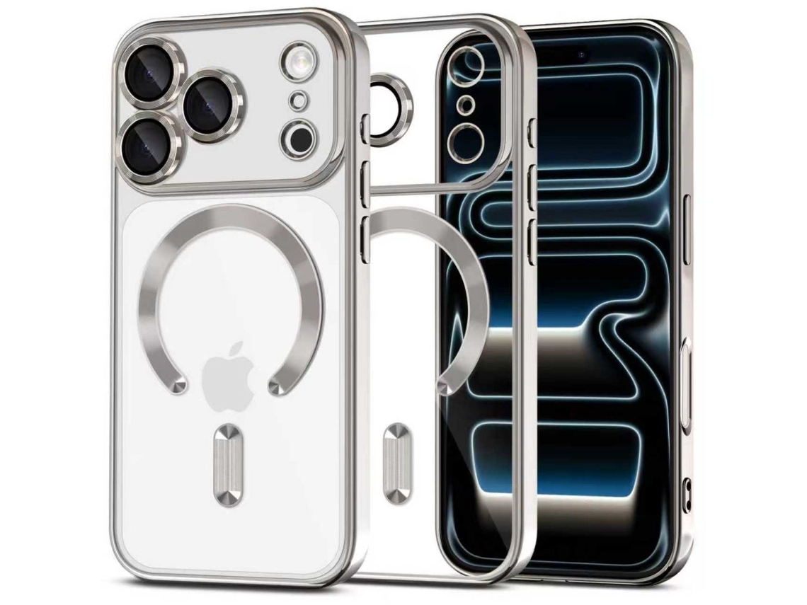 Capa Tech-protect Magflex Magsafe Para Iphone 17 Pro Prata Brilhante