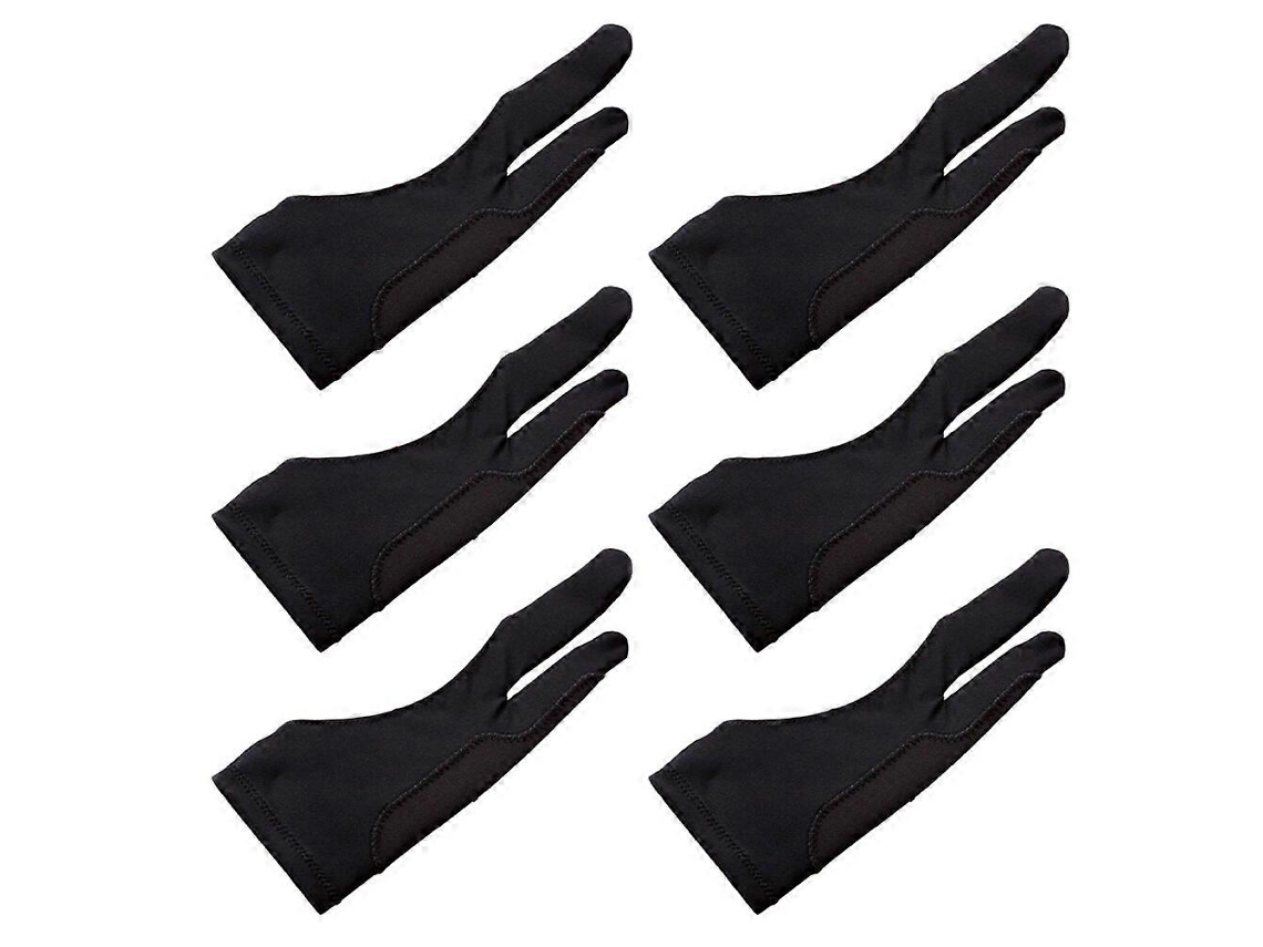6 Peças De Luvas Para Caneta, Papel, Esboço, Desenho, Dois Dedos, Bloco Gráfico, Luvas Antitoque, Arte, Luva Slowmoose