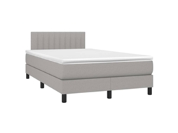 Box Spring Bed, Box Spring Beds Vidaxl Cinzeto Tecido (120 X 190 Cm)