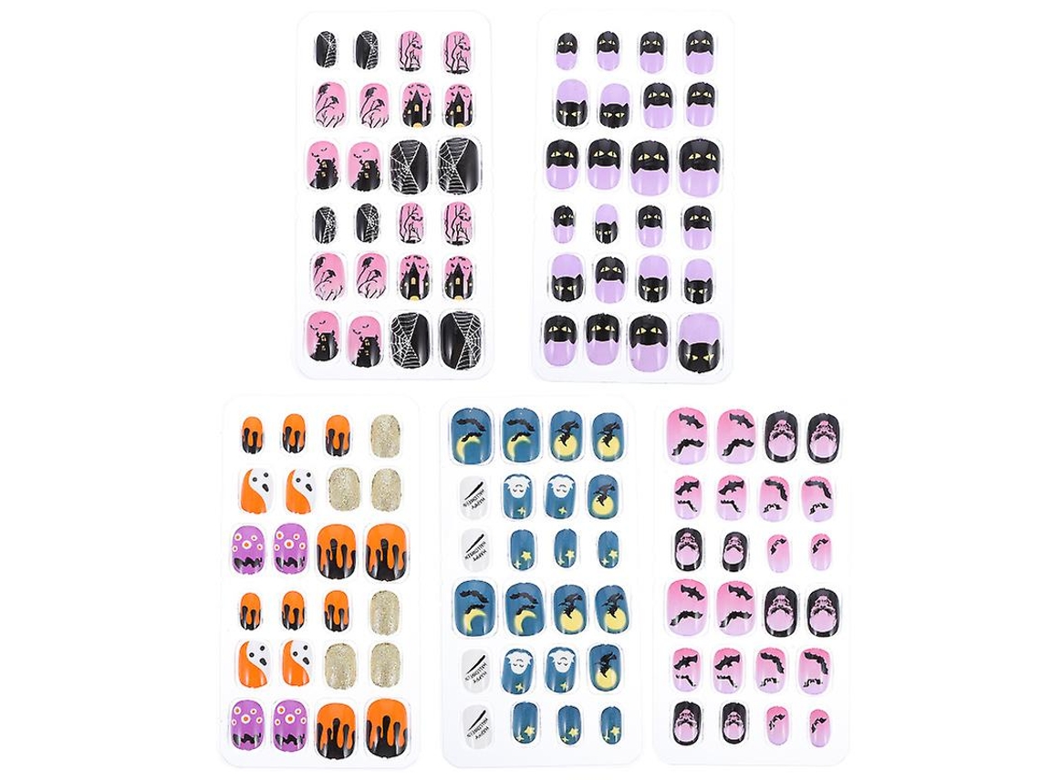 120 Unidades De Unhas Falsas Infantis Para Decorações De Halloween Allinless