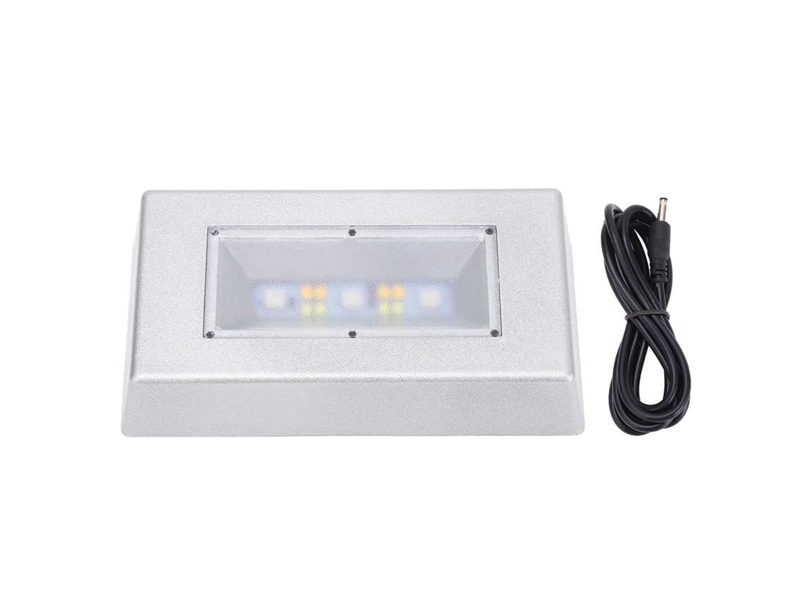 Base de Luz Led Retangular 7 Cores com Alimentação Usb/bateria Modos Múltiplos