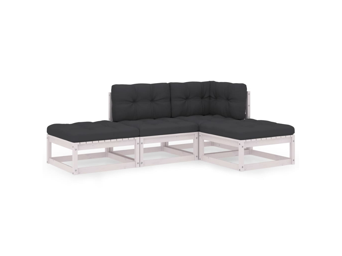 Garden Lounge Set, Garden Lounge Sets Vidaxl Branco Madeira De Pinho (n/a)