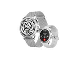 Smartwatch Bestvite Feminino com Tela Sensível ao Toque Diamante 1.28 para Android e iOS Prata