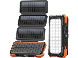 Banco De Energia Solar Com 4 Painéis Solares Dobráveis, 20.000 Mah Olysi Shop (modelo 2025)