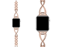 Bracelete Apple Watch 42 mm WJS Metal Dourado