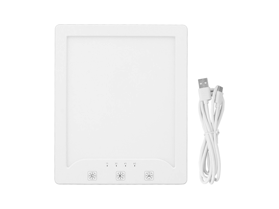 Lâmpada de Fisioterapia LED Sem UV Luz Solar Simulada 10000lx 3 Temperaturas 10 Brilhos USB S/MARCA