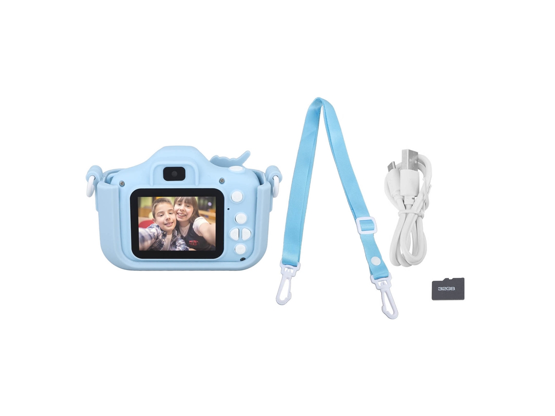 Câmara de vídeo para crianças LAXISCREED com dual câmara, ecrã IPS 2.0 polegadas e memória de 32GB