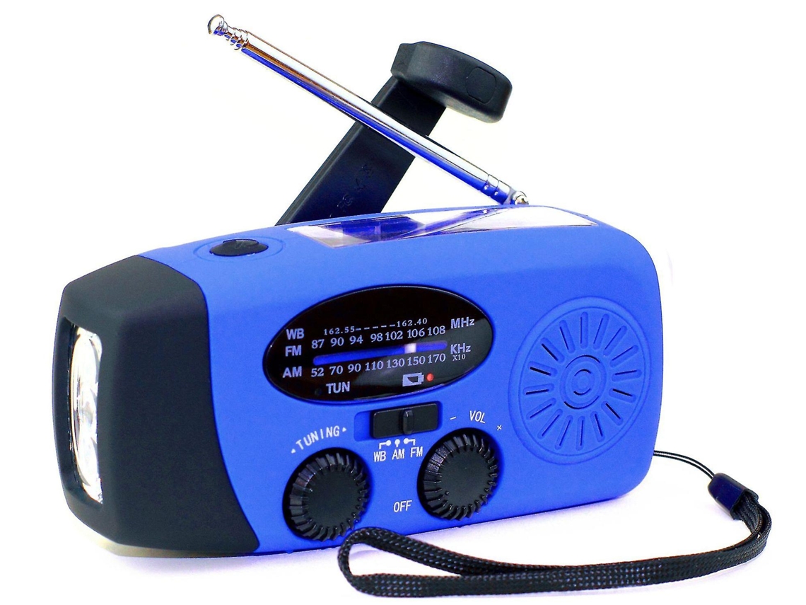 Rádio/lanterna com Bateria Solar, 2000mah, Azul AQUAFORGE