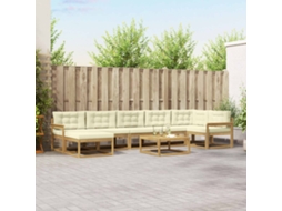 Vidaxl Conjunto De Sofás Para Exterior 8 Unid. Branco E Creme