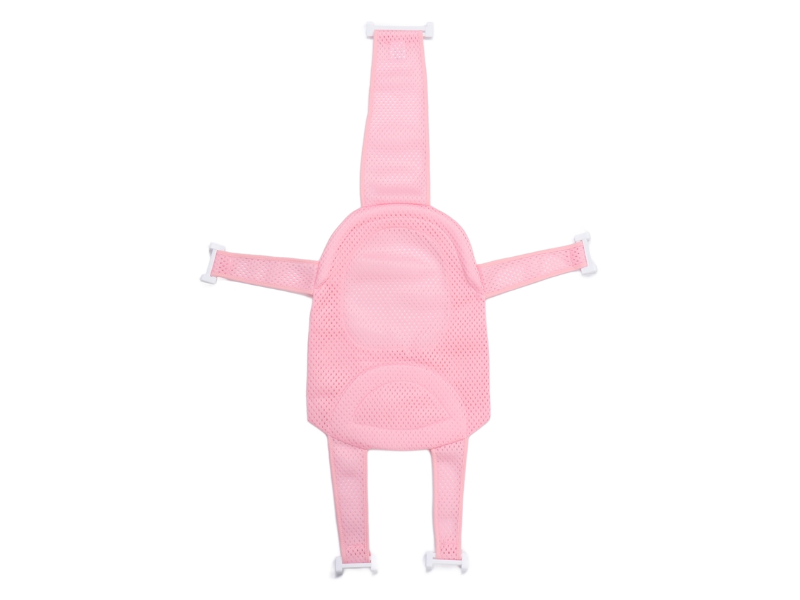 Asiento De Baño Para Bebé Com Rede Anti-deslizante Universal Desmontável Sling De Ducha Rosa