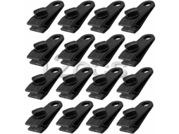 16pcs Grampos Para Lona, Grampos De Lona Resistentes Para Barracas Caravana Cobertor De Sombra Jardim Preto