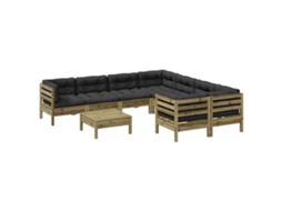Garden Sofa Set, Garden Sofa Sets Vidaxl Marrom Madeira De Pinho Impregnada (n/a)