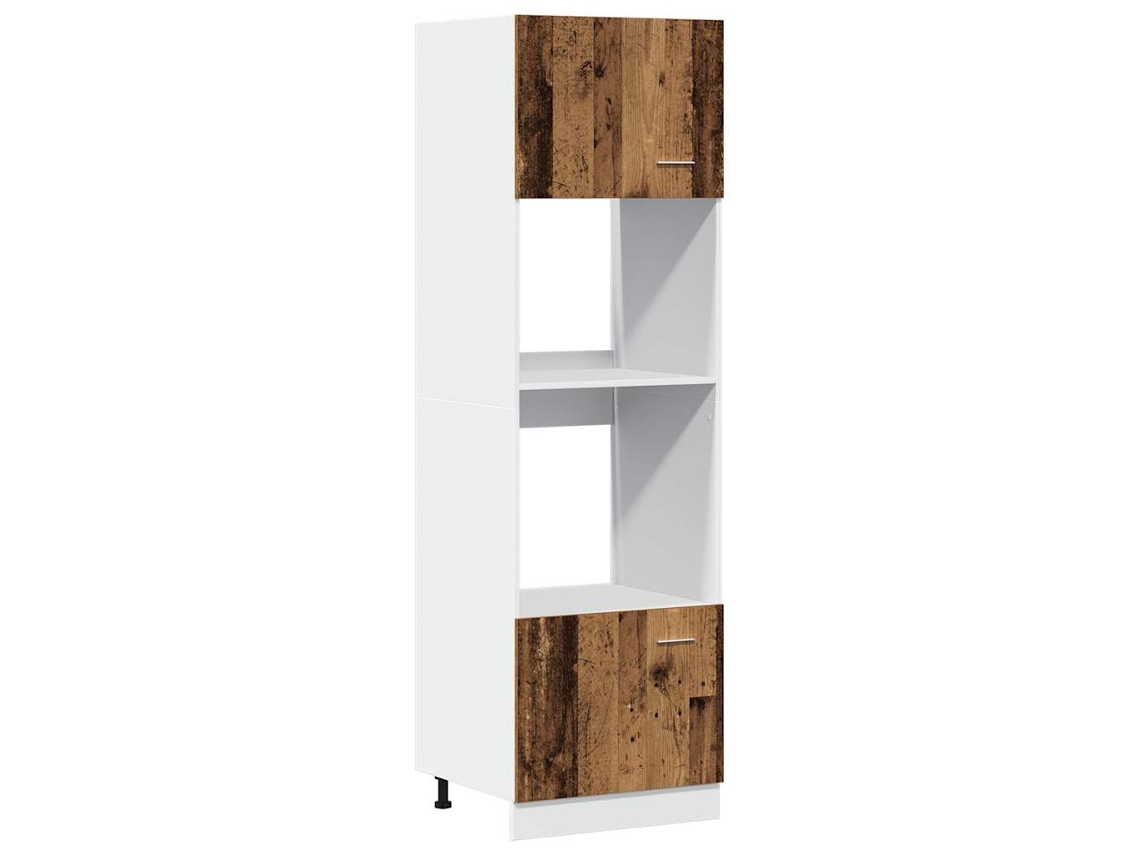 Armário Micro ondas “lyon” 60x57x207cm Madeira Velha MAISON EXCLUSIVE