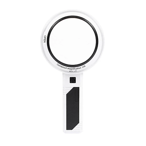 Lupa de Mão com Luz Led, Lupa Iluminada, Lupa com Lente Óptica Removível 2275+65 BRILVIBERA