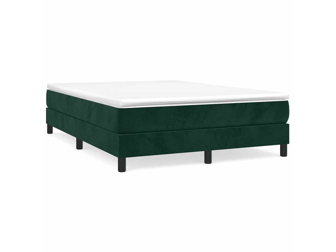 Estrutura de Cama com Molas Veludo Verde Escuro MAISON EXCLUSIVE (140x200 cm)