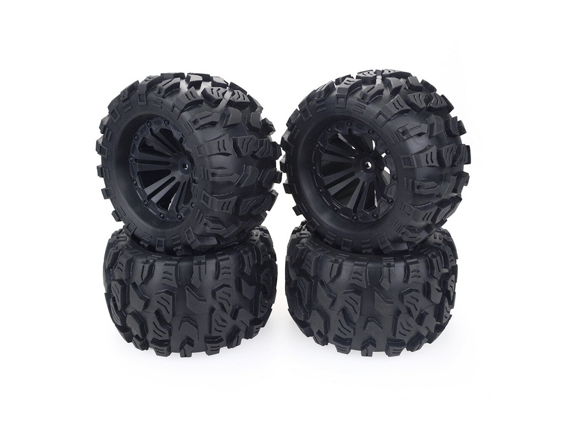 Jantes e Pneus para Monster Truck 1/10 Compatíveis com Hpi Hsp Savage Xs Tm Flux Zd Racing Lrp Rc Car. MDUG