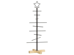Conjunto 1 Árvore De Natal De Metal Vidaxl Preto Aço (89 Cm)