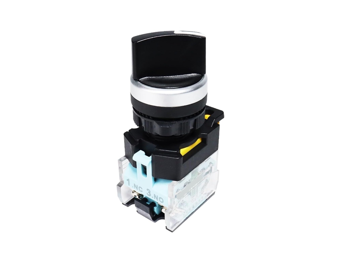 Seletor Rotativo De Plástico Fxb38 22mm, Com Trava Momentânea, 2na, 1na, 1nf, 2 3 Posições, 10a, Interruptor Liga