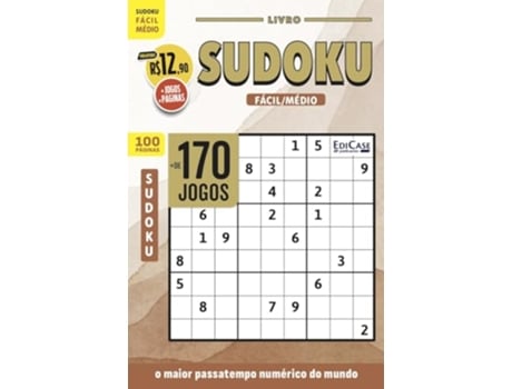 Livro Sudoku 30 Lápis De Nível Fácil/ Médio - O Maior Passatempo Numérico Do Mundo de Edicase Publicações (Português)