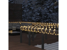 Vidaxl Cordão De Luzes Com 1200 Luzes Led 50 M Pvc Branco Quente