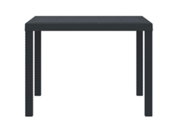 Vidaxl Mesa De Jardim Antracite 100 X 100 X 73 Cm Vime Pe