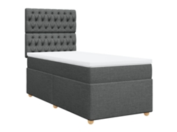 Box Spring Bed, Box Spring Beds Vidaxl Cinzeto Tecido (90 X 200 Cm)