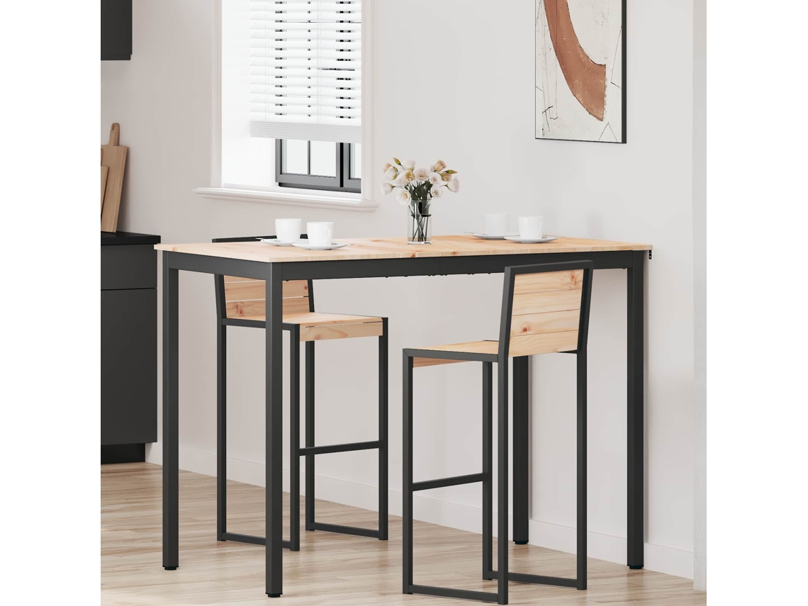 Vidaxl Mesa De Bar 140 X 80 X 105 Cm Madeira De Pinheiro Sólida