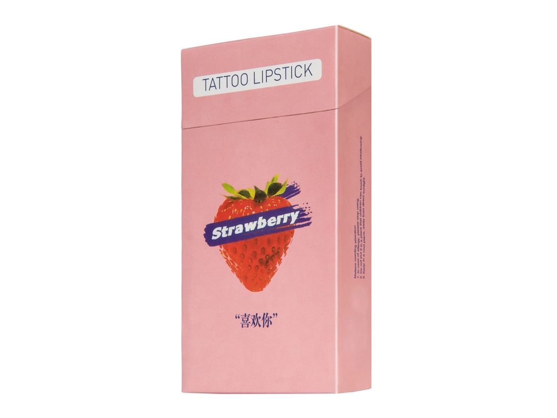 20 Pcs Labios Tatuaje Stick Labial Colorido Suave Con Hisopo De Algodón Para Maquillaje Diario Citas Compras Fresa