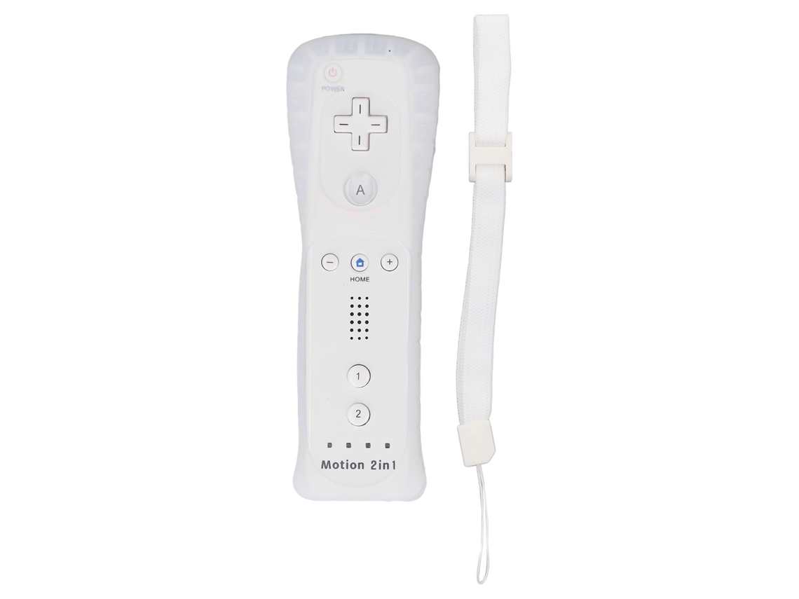 Hd Home Game Console Media Controle Remoto Substituição Player Controller Com Capa De Silicone Pulseira 2 Vibração Para Wii Branco