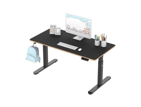 Bureau Pulsar Para Criança Elétrico Ajustável Em Altura, Pulsar, 120x60x55 81cm, Para 2 Monitores, Preto, Ultradesk