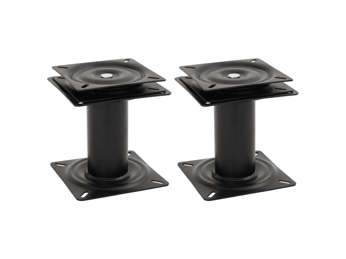 Vidaxl 2 Pcs Pedestais Para Banco De Barco Giratórios A 360° Aço