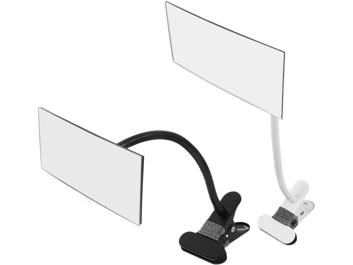 Espelho De Mesa De 2 Peças Com Clipe Para Maquiagem Simples E Fácil De Usar.
