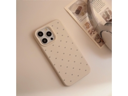 Capa Para Iphone 17 Pro Com Estampa De Coração Branco E Queijo Da Bobo. Feita De Silicone Macio E Aderente Em Formato De Coração.