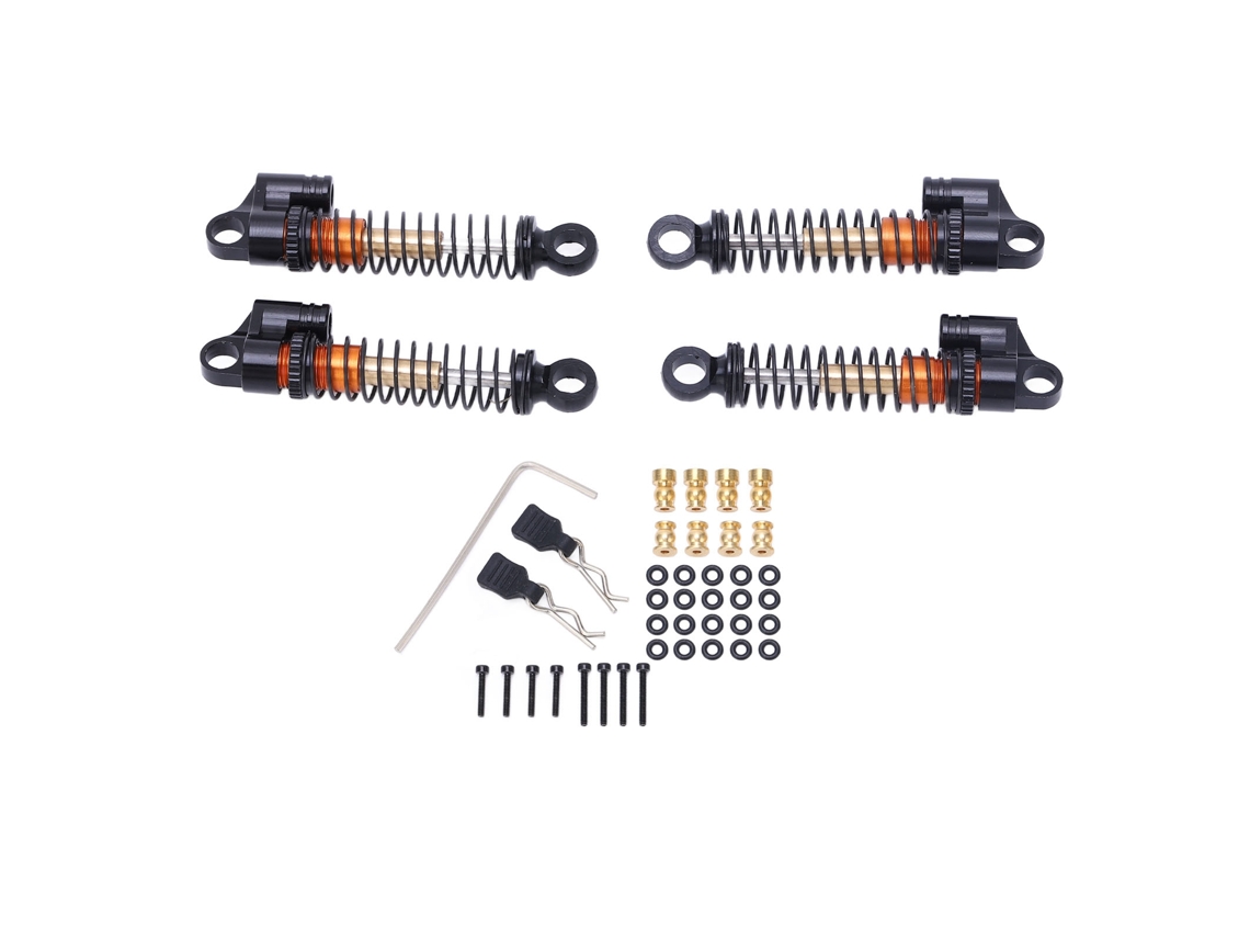 Mali amortecedor Rc 1/24 para Axial Scx24 Axi90081 Axi00001 Axi00002 Axi00005 Axi00006 Carros de Trilhos Alumínio Preto