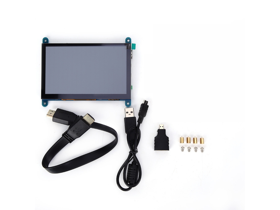 Pantalla LCD Táctil de 5 Polegadas HDMI HD 800x480 USB Plug and Play para Raspberry Pi