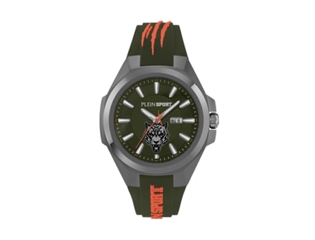 Relógio Homem Tigermaster 47,00 Mm Bracelete De Silicone Cor Da Bracelete Verde À Prova De Água 5 Bar Philipp Plein Sport