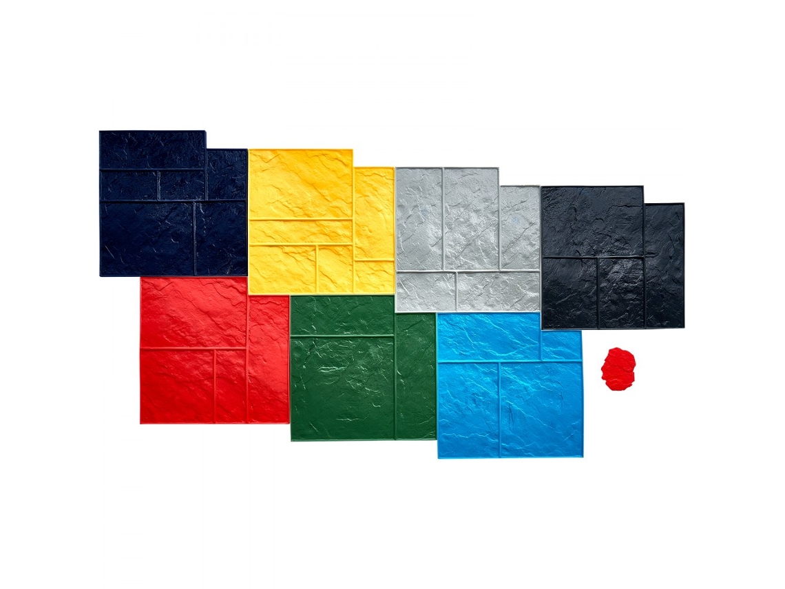 Conjunto De Moldes Para Concreto Com Textura Pedra E Antiderrapantes Tekmaquinas