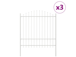 Conjunto 3 Barreira De Jardim Vidaxl Branco Aço Revestido A Pó (170 X 215 Cm)