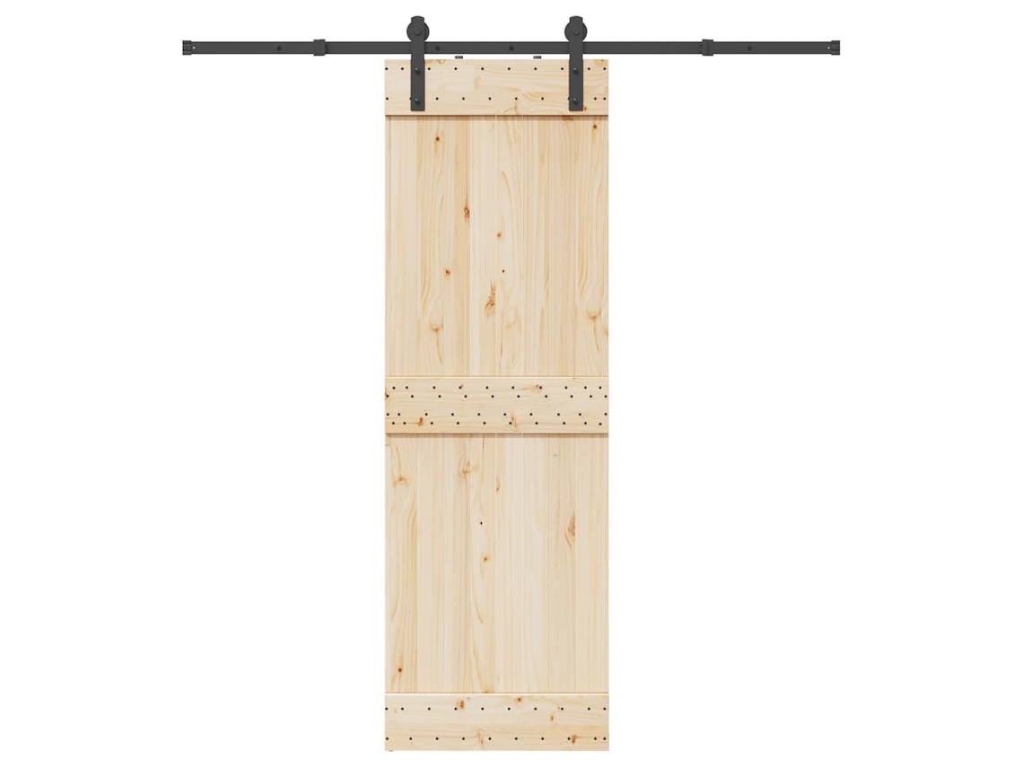 Vidaxl Kit De Ferragens Para Porta Deslizante 200 Cm Aço Preto