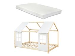 Cama com Colchão Tostedt [EN.CASA] Branco (140x200cm)