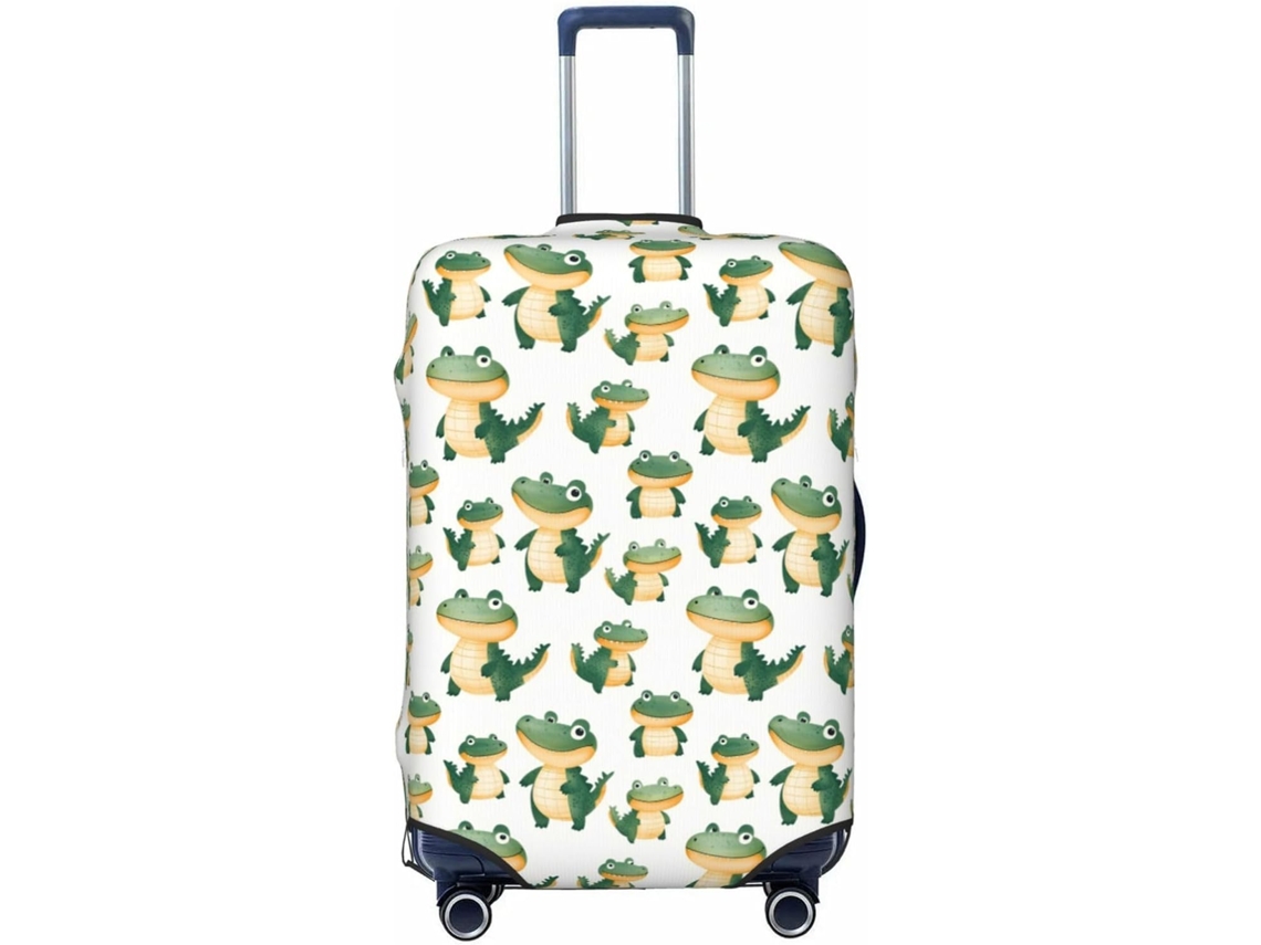 Capa para mala Novastar macia com estampa de jacaré verde, 3 cm E/MARCA