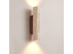 Aplique De Parede Em Pedra De Caverna Amarela Natural,estilo Japonês Criativo Com Spots De Luz Superior E Inferior,para Quarto Btforus