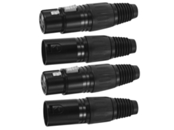 Conectores Xlr De 5 Pinos Adaptadores Para Cabos De Áudio Conectores Macho E Fêmea De 5 Pinos Peças Para Conexão De Áudio De Li Gokoco
