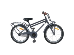 Vidaxl Bicicleta Infantil 22 Polegadas Para 7-12 Anos Cinzento-escuro