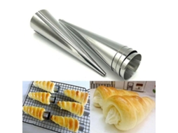 12 Moldes de Acero Inoxidable para Hornos de Crema Pastelera Conos Forma Molde Herramienta de Repostería Reutilizable Grande