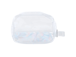 Bolsa de viagem de PVC transparente para cosméticos e produtos de higiene pessoal com zíper