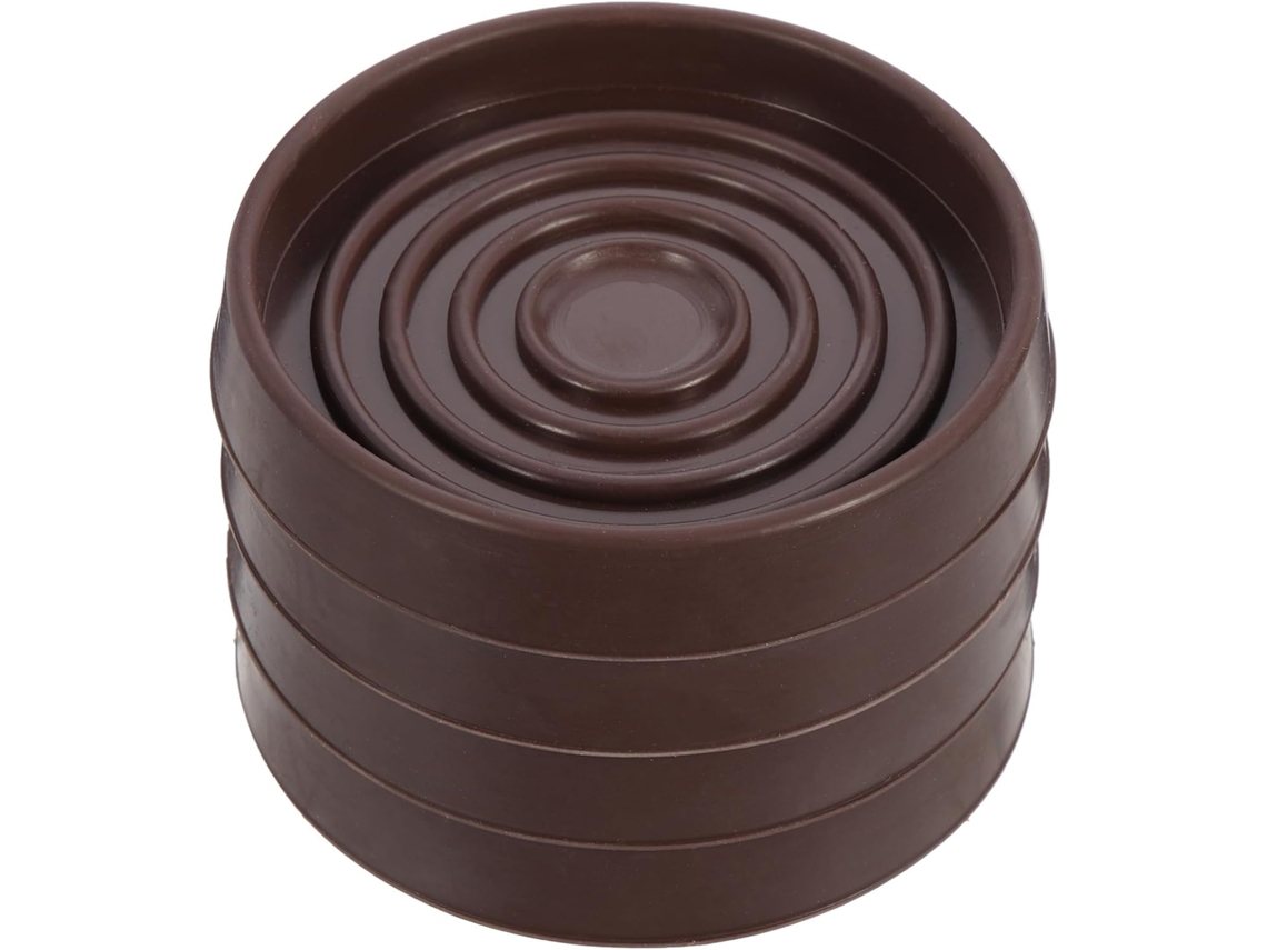 Protetores De Borracha Para Pés Móveis, 4 Peças, Marrons,