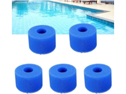 5 Peças Esponja Filtrante Reutilizável para Piscina AQUAFORGE