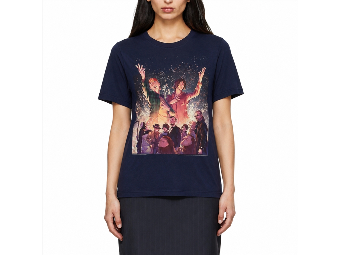 Rockinstone Bill And Ted Sparkle Navy Adult T-shirt Size:xxl