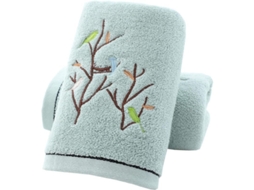 2026 conjunto de 2 Toalhas Suaves e Absorventes para Banho 34x75 Cm Cor Verde Água de Luxo